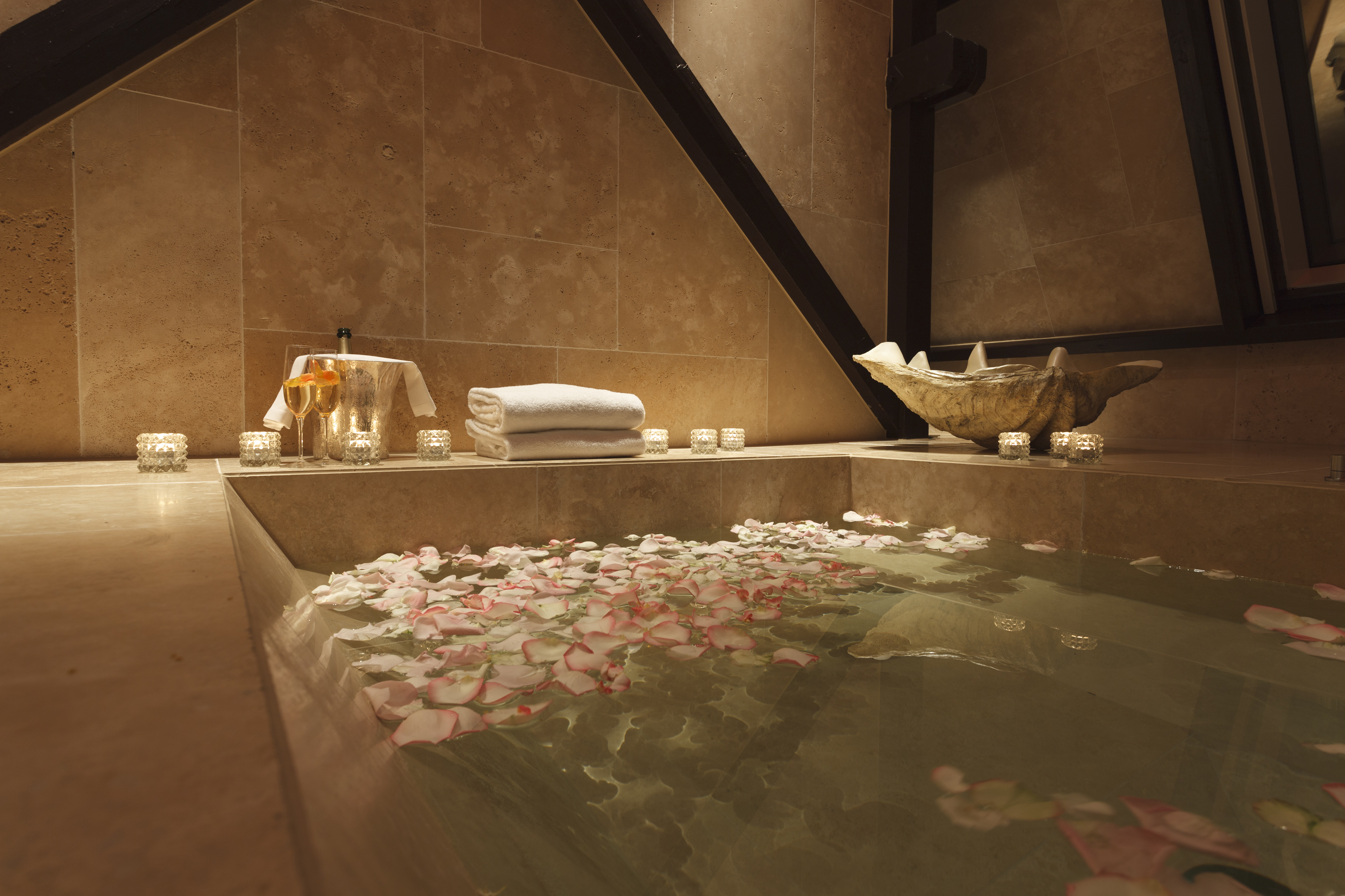 Bath in a rooftop suite